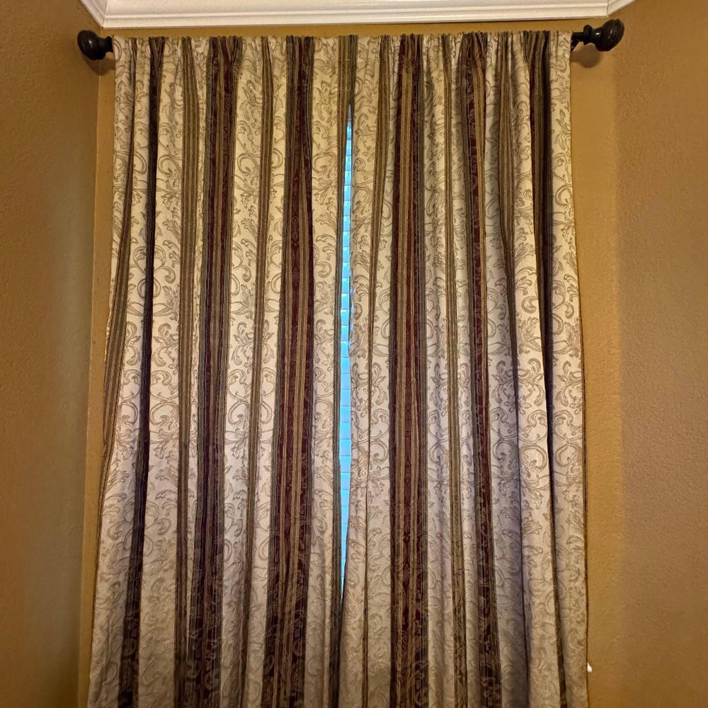 Paisley Curtain and Window Panels 44x84”